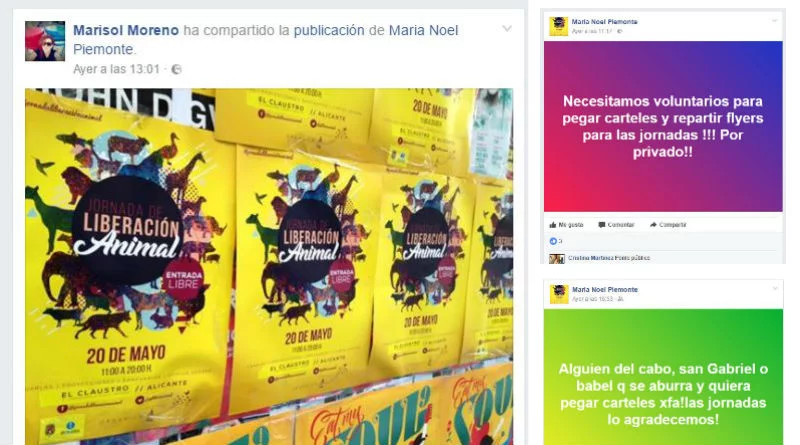 Marisol Moreno carteles animalistas