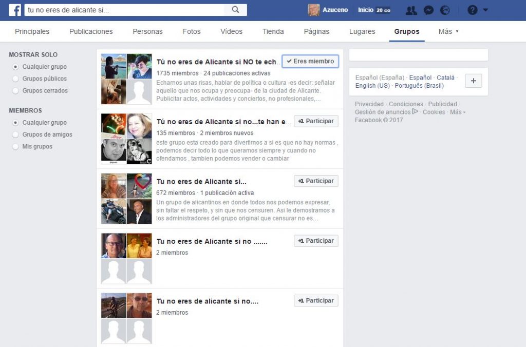 La administradora del grupo de Facebook «Tú no eres de Alicante si…» se expulsa a sí misma