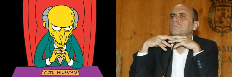 Gabriel Echávarri como el señor Burns Gabriel Echávarri como el señor Burns