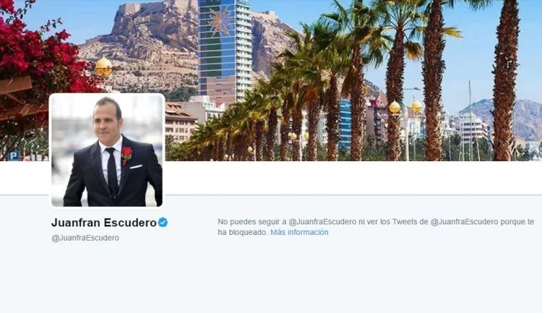 Juanfran Escudero bloquea a Viscalacant en Twitter