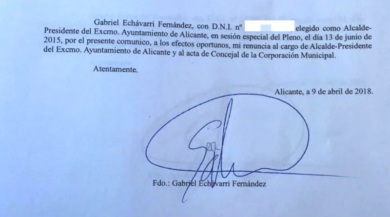 dimisión de Gabriel Echávarri