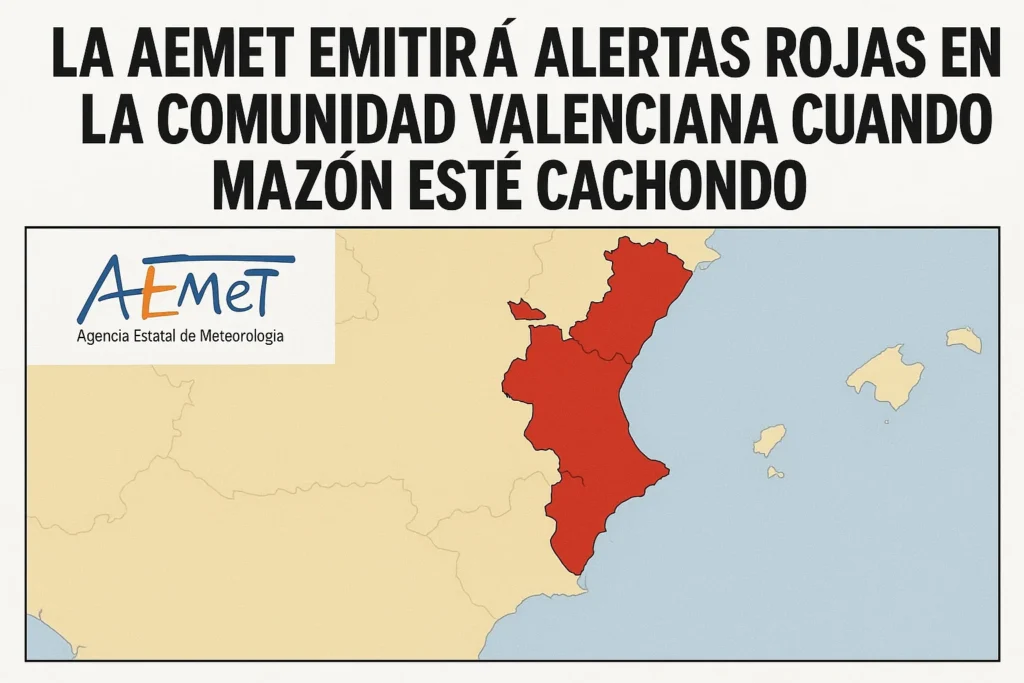 La AEMET emitirá alertas rojas cuando Mazón esté cachondo